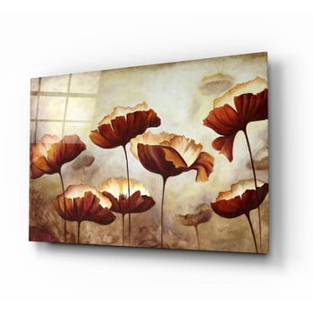 Tablou din sticlă insigne poppy, 72 x 46 cm