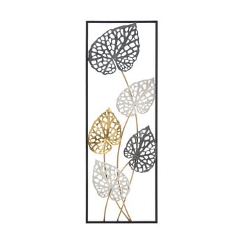 Decorațiune suspendată metalică mauro ferretti ory -b-, 31 x 90 cm, motive frunze