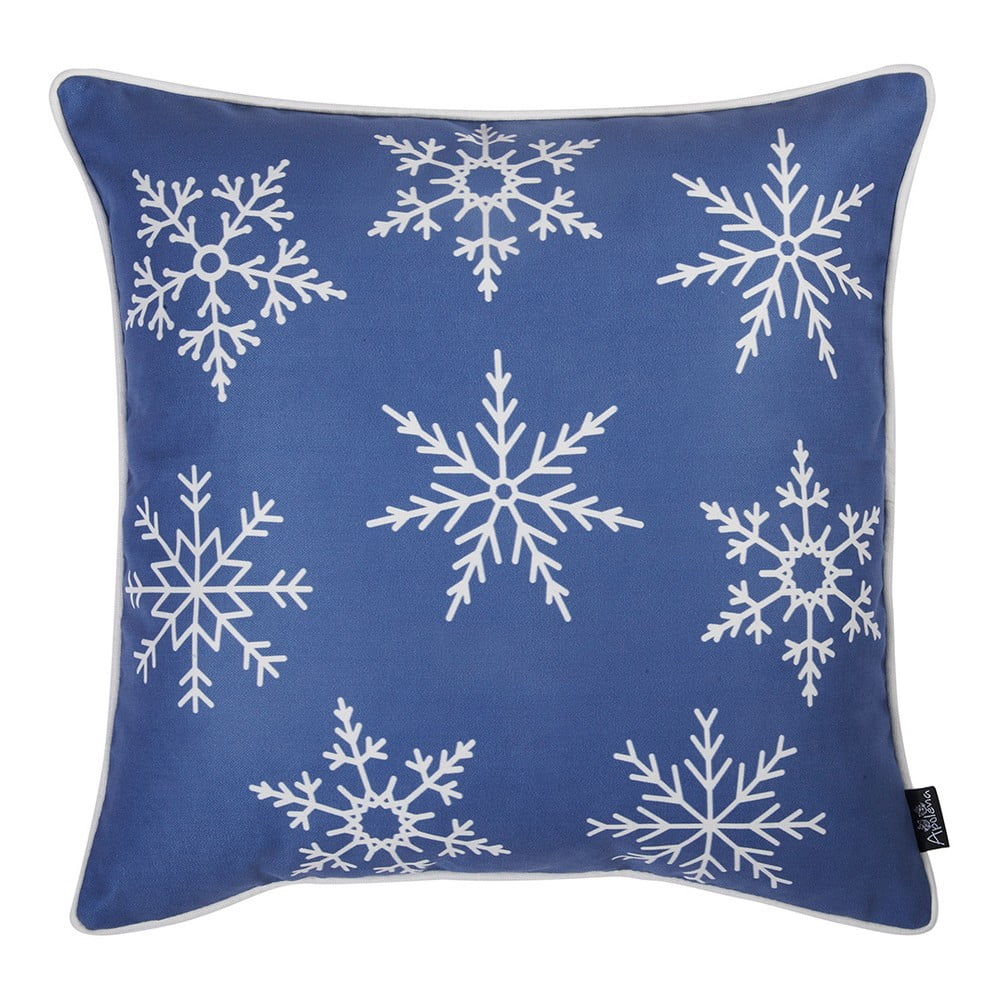 Față de pernă cu model de Crăciun Mike & Co. NEW YORK Honey Snowflakes, 45 x 45 cm, albastru bonami.ro imagine noua