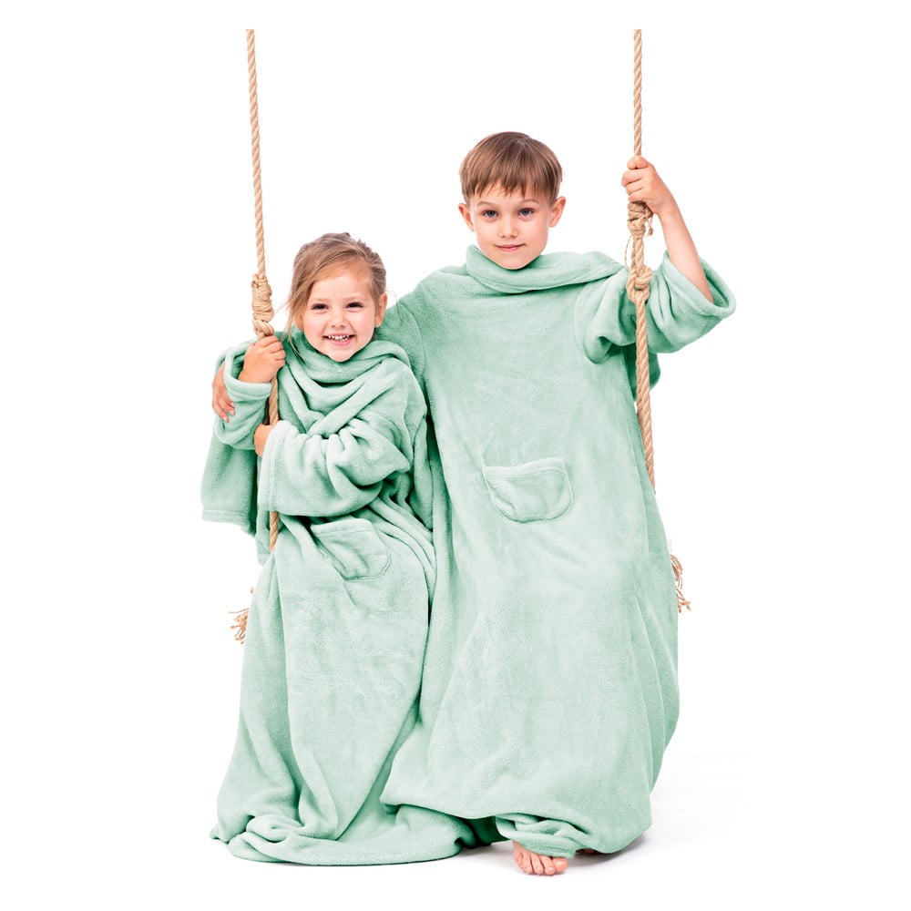 Pătură cu mâneci pentru copii DecoKing Lazykids, verde bonami.ro pret redus