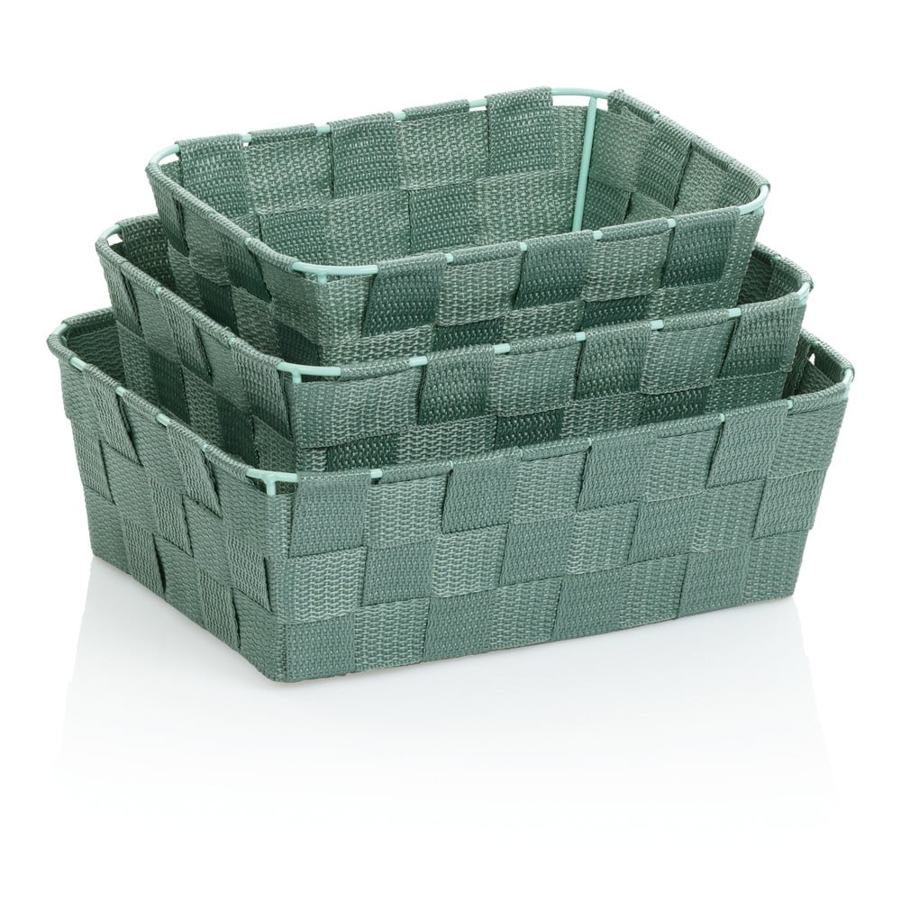Set 3 coșuri de depozitare kela alvaro, verde