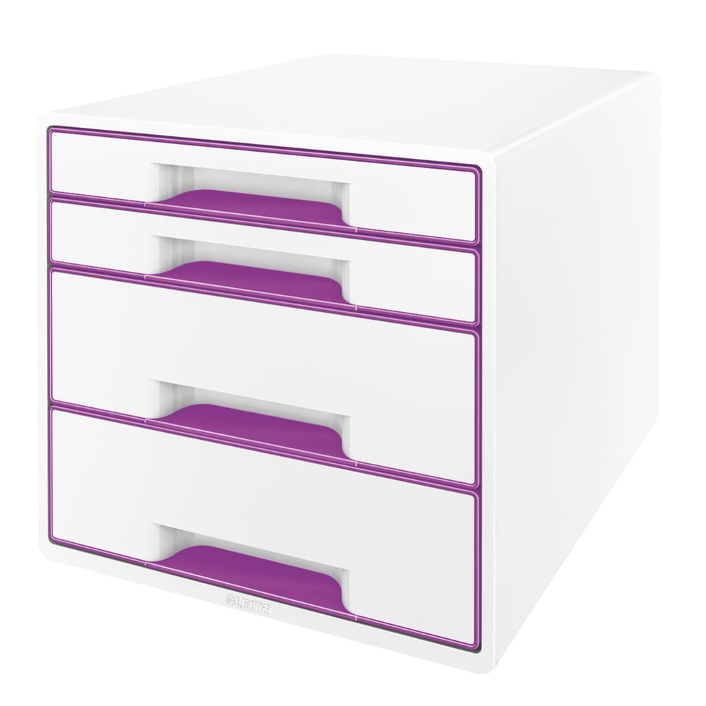 Cutie cu sertare Leitz WOW CUBE, 4 sertare, alb-violet bonami.ro imagine 2022