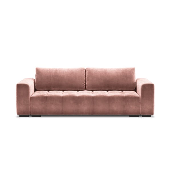 Canapea extensibila din catifea Milo Casa Luca, roz