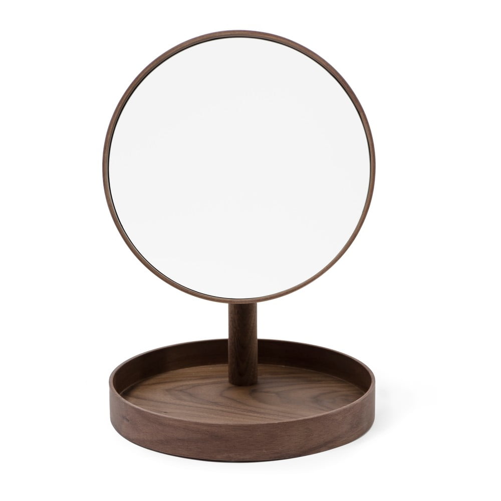 Oglindă cosmetică cu ramă din lemn de nuc Wireworks Cosmos, ø 25 cm bonami.ro imagine 2022