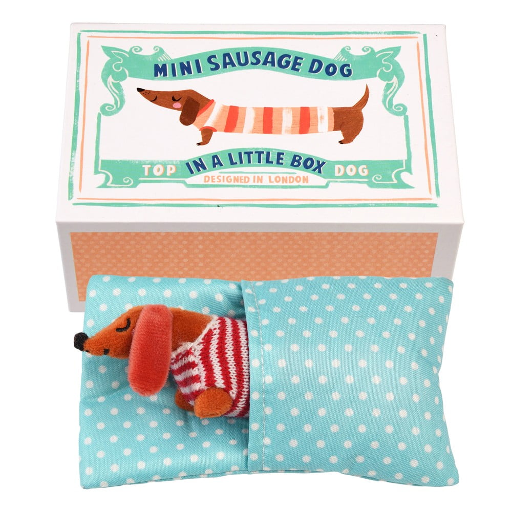 Jucărie de pluș Mini Sausage Dog in a Little Box – Rex London