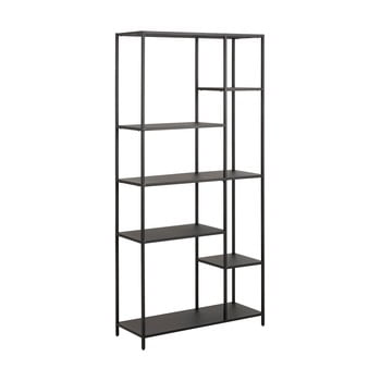 Bibliotecă metalică cu 6 rafturi actona newcastle, negru