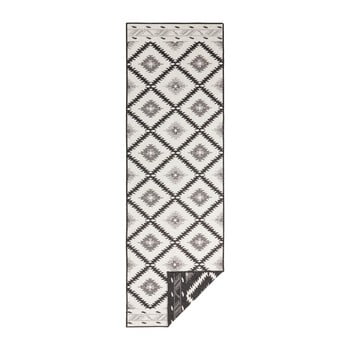 Covor adecvat pentru exterior bougari twin supreme duro, 80 x 250 cm, negru-crem