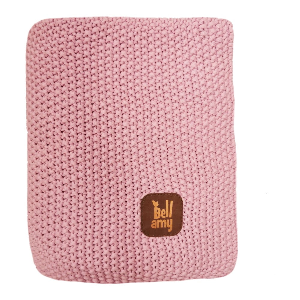 Pătură pentru copii roz din bumbac 100×80 cm Rosy – BELLAMY 100x80 imagine noua somnexpo.ro