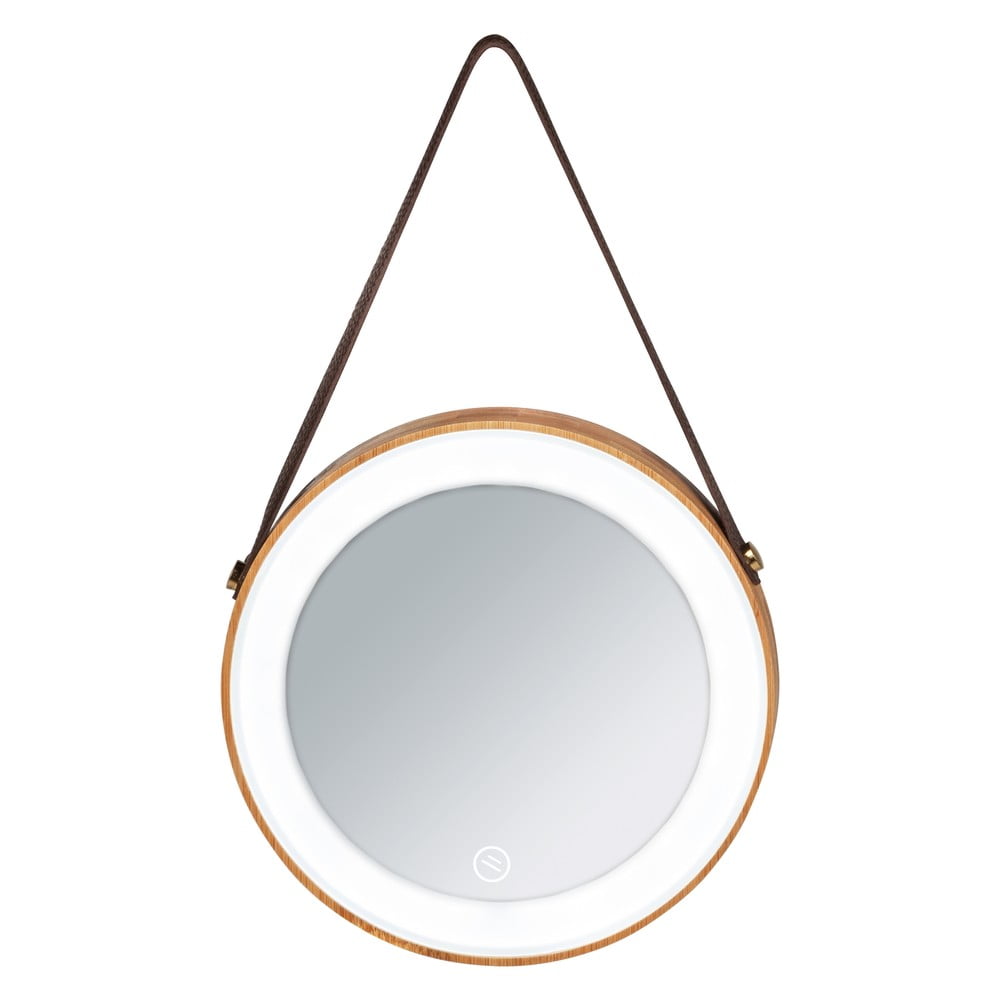Oglindă de perete cu LED Wenko Usini, ø 21 cm