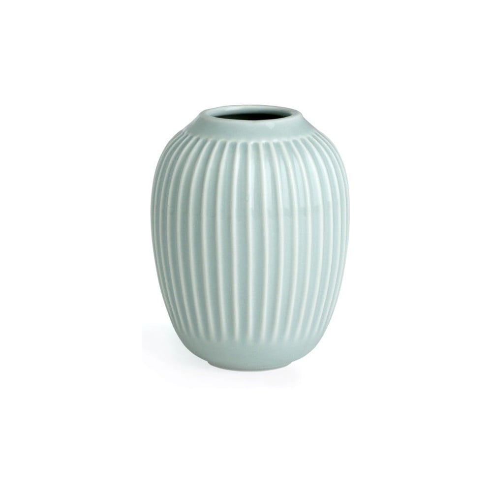 Vaza din gresie Kaehler Design Hammershoi, inaltime 10 cm, albastru menta image13