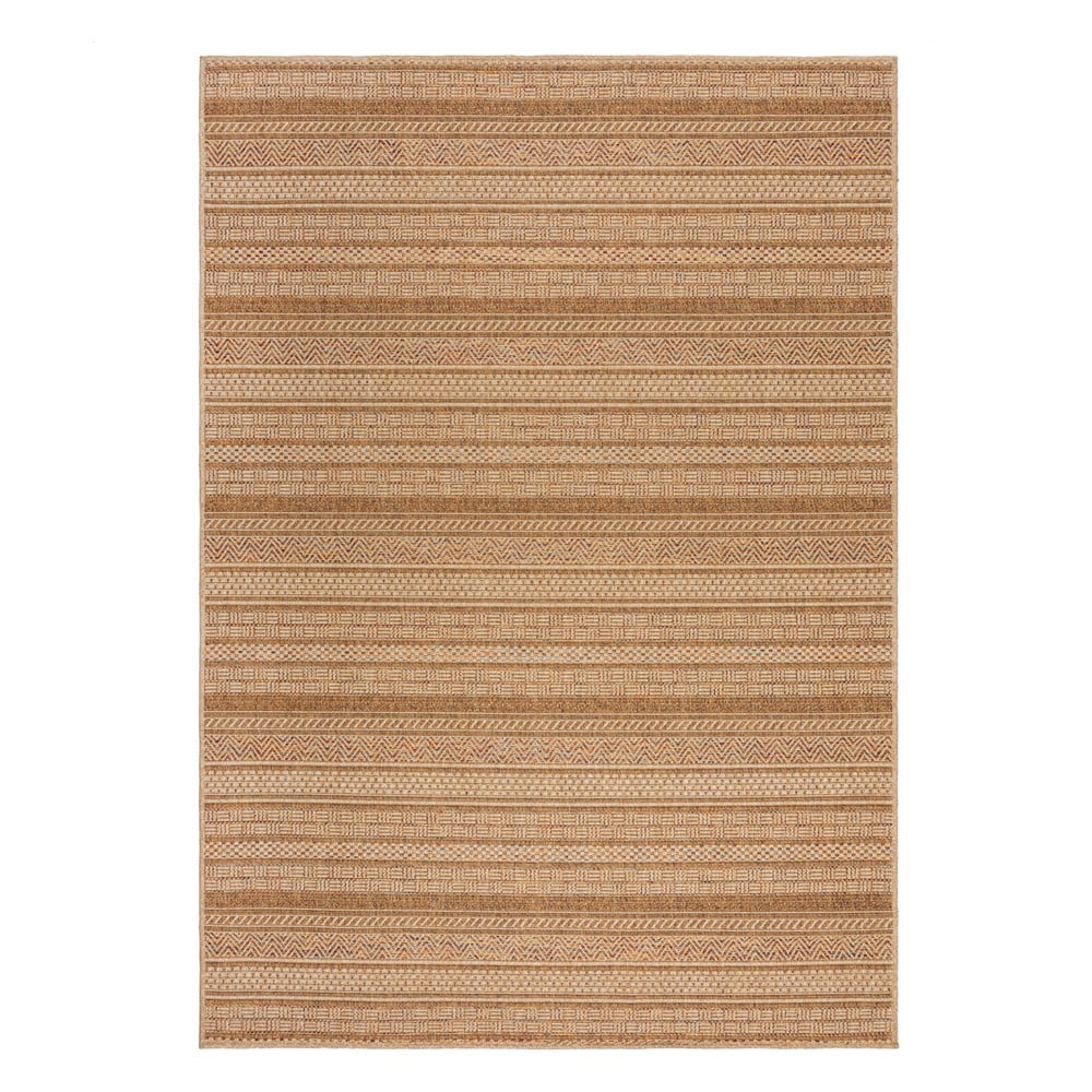 Covor pentru exterior și interior în culoare naturală 200x290 cm Farah Stripe – Flair Rugs