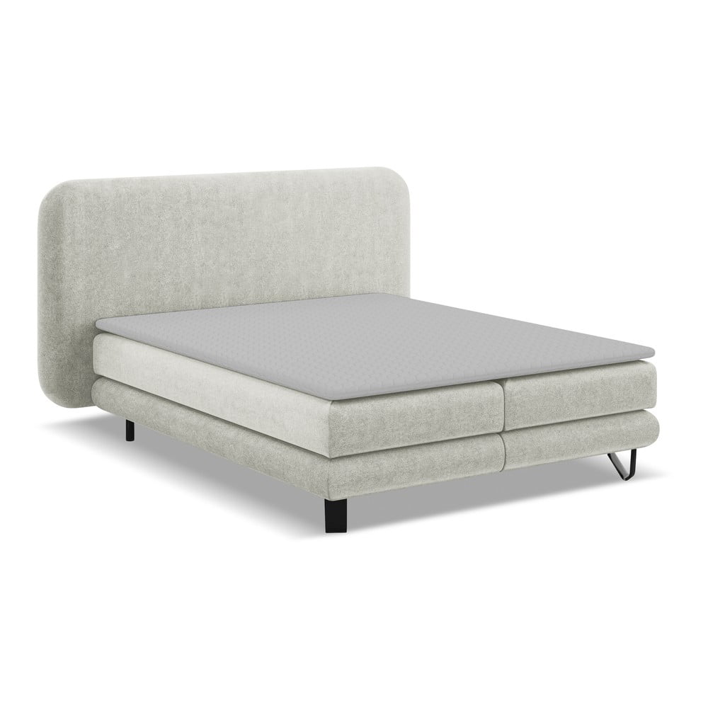 Pat boxspring bej 160x200 cm Ilima – Makamii