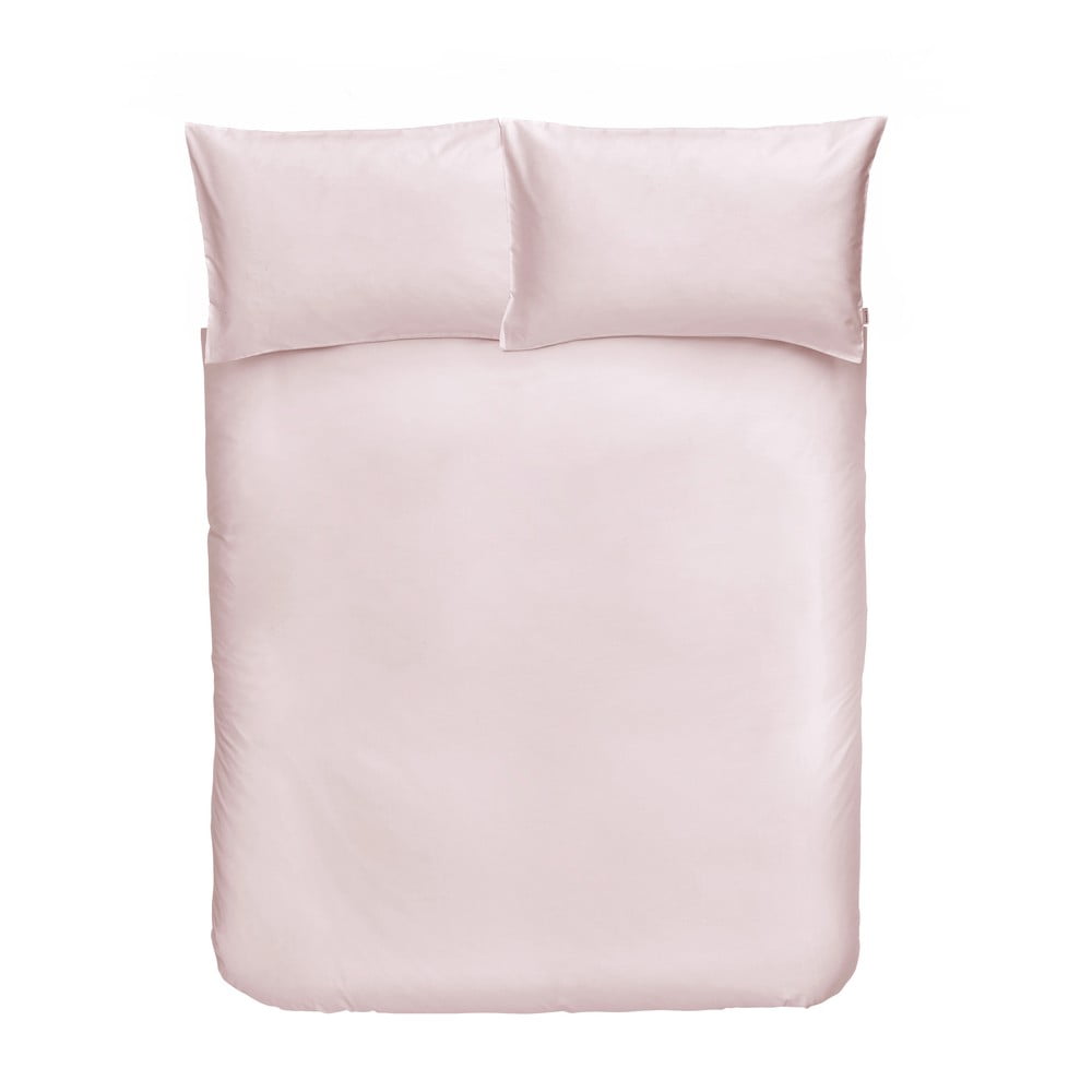 Poza Lenjerie de pat din bumbac satinat Bianca Blush, 135 x 200 cm, roz