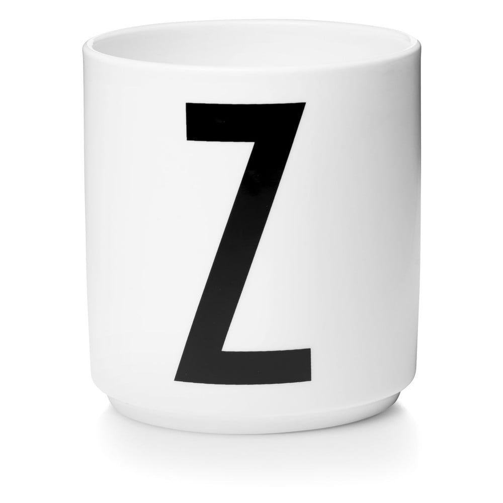 Cană din porțelan Design Letters Personal Z, alb