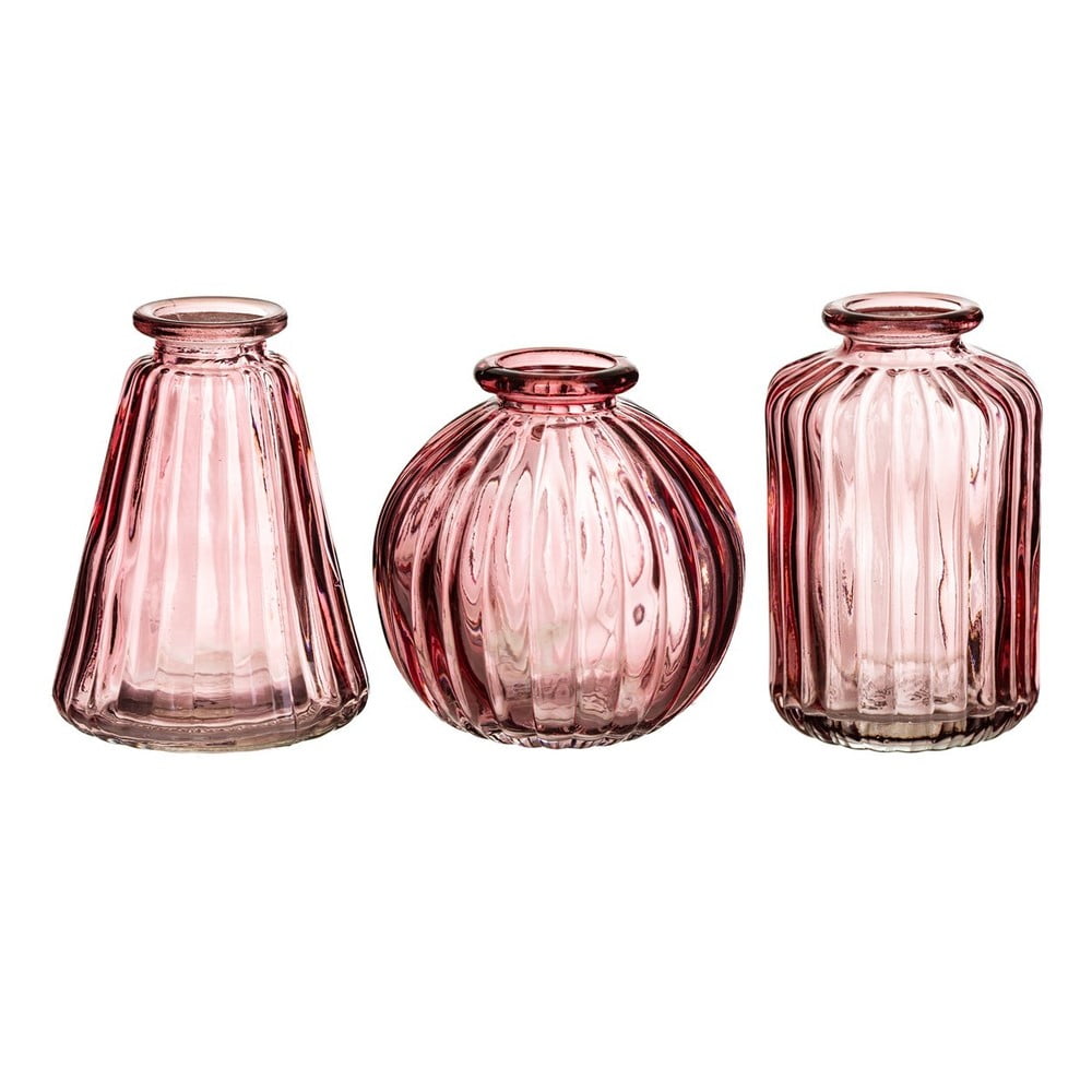 Set 3 vaze din sticlă Sass & Belle Bud, roz bonami.ro imagine 2022