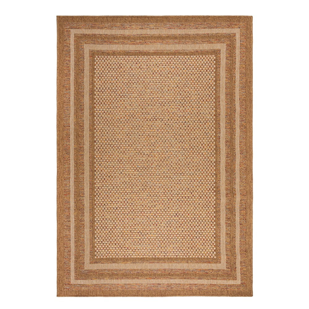 Covor pentru exterior și interior în culoare naturală 120x170 cm Layla Border – Flair Rugs