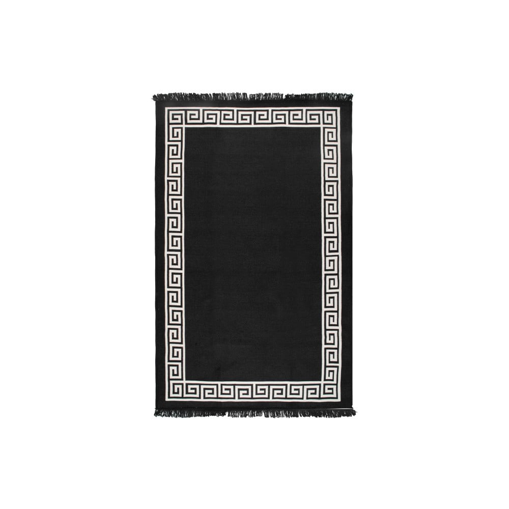 Covor reversibil Cihan Bilisim Tekstil Justed, 120 x 180 cm, bej-negru 120 imagine noua