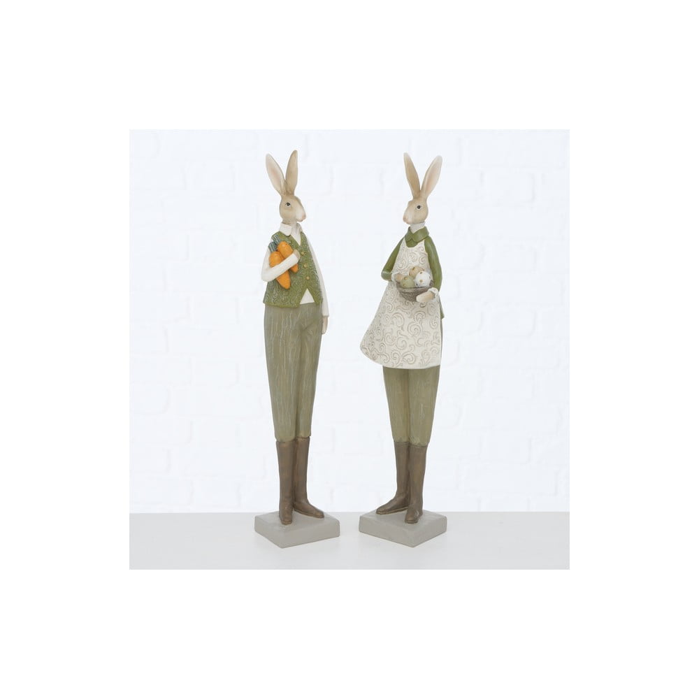 Set 2 decorațiuni cu model de Paște Boltze Mr. & Mrs. Rabbit Boltze