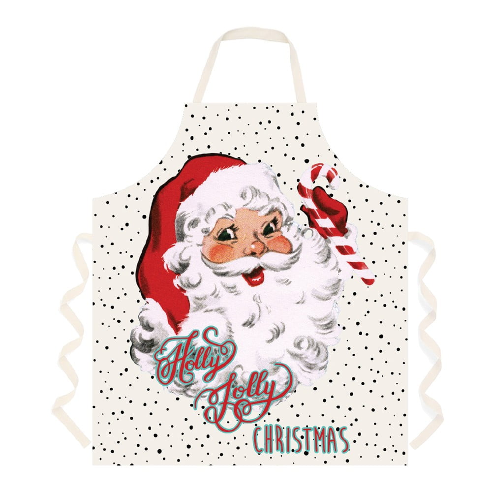  Șorț de bucătărie din bumbac eleanor stuart Holly Jolly Christmas, alb 