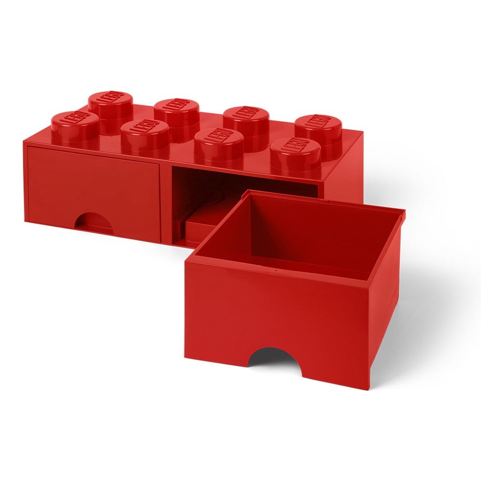 Cutie depozitare cu 2 compartimente LEGO®, roșu bonami.ro