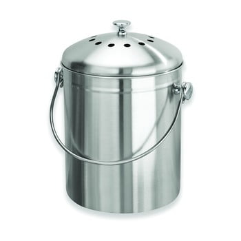 Recipient pentru compost idesign, 5 l, argintiu