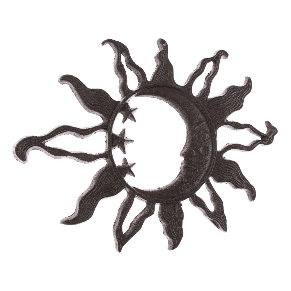 Decorațiune din fontă de perete pentru exterior dakls sun, negru