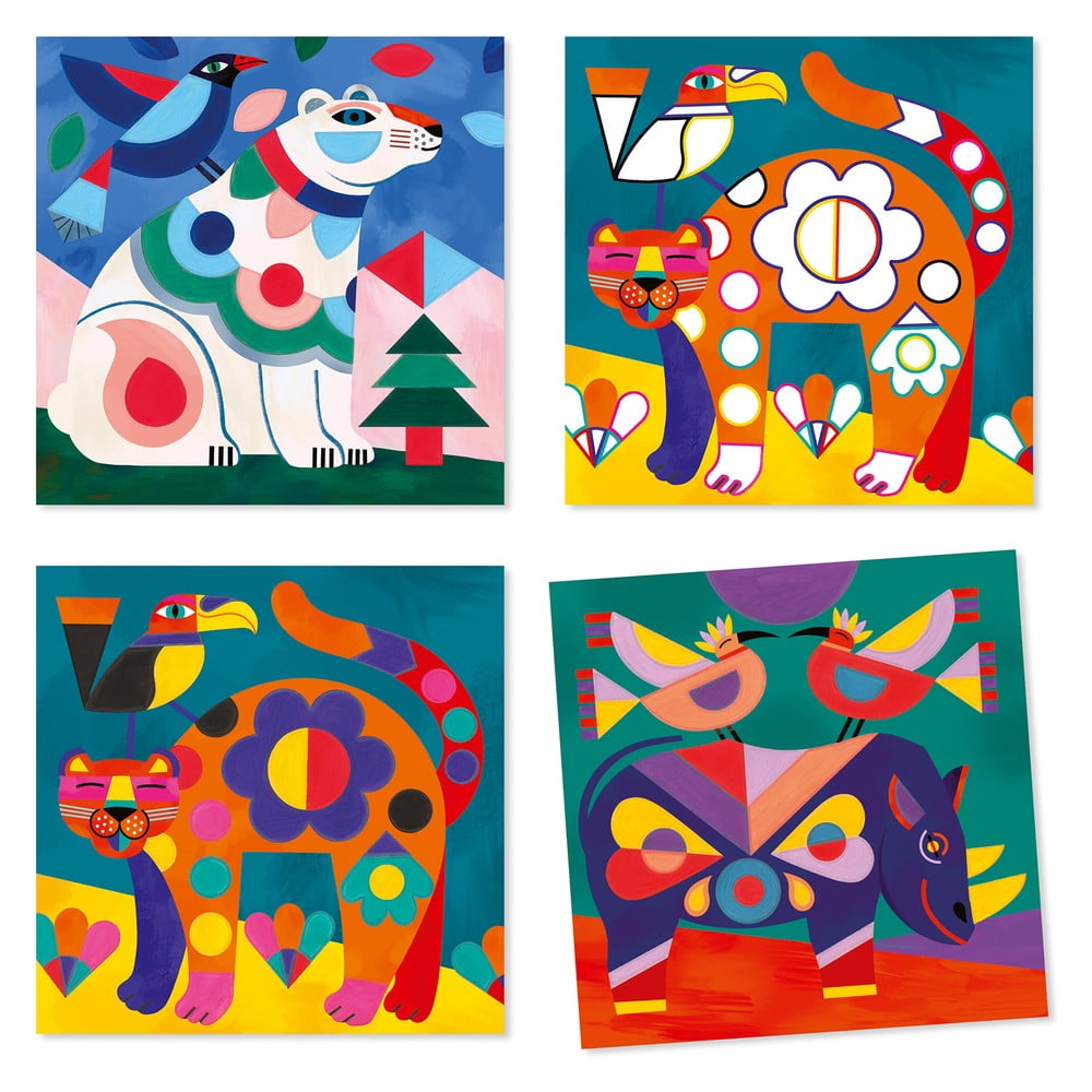 Set carte de colorat cu acuarele Djeco Vivid bonami.ro