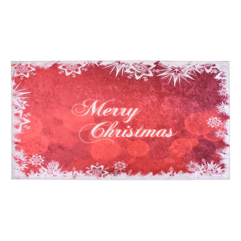 Covor Vitaus Merry Christmas, 50 x 80 cm, alb-roșu bonami.ro
