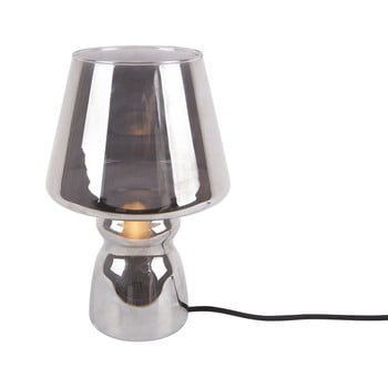 Veioză din sticlă leitmotiv classic glass, ø 16 cm, gri