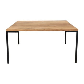 Masă de cafea cu blat din lemn de stejar house nordic lugano, 90 x 90 cm, negru