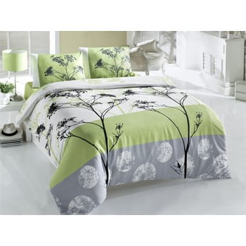 Lenjerie de pat cu cearșaf pentru pat dublu blezza green, 220 x 200 cm, verde