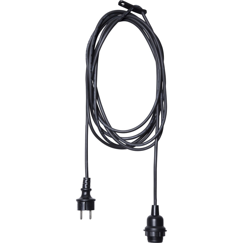 Cablu cu dulie pentru bec Star Trading Cord Ute, lungime 5 m, negru bonami.ro