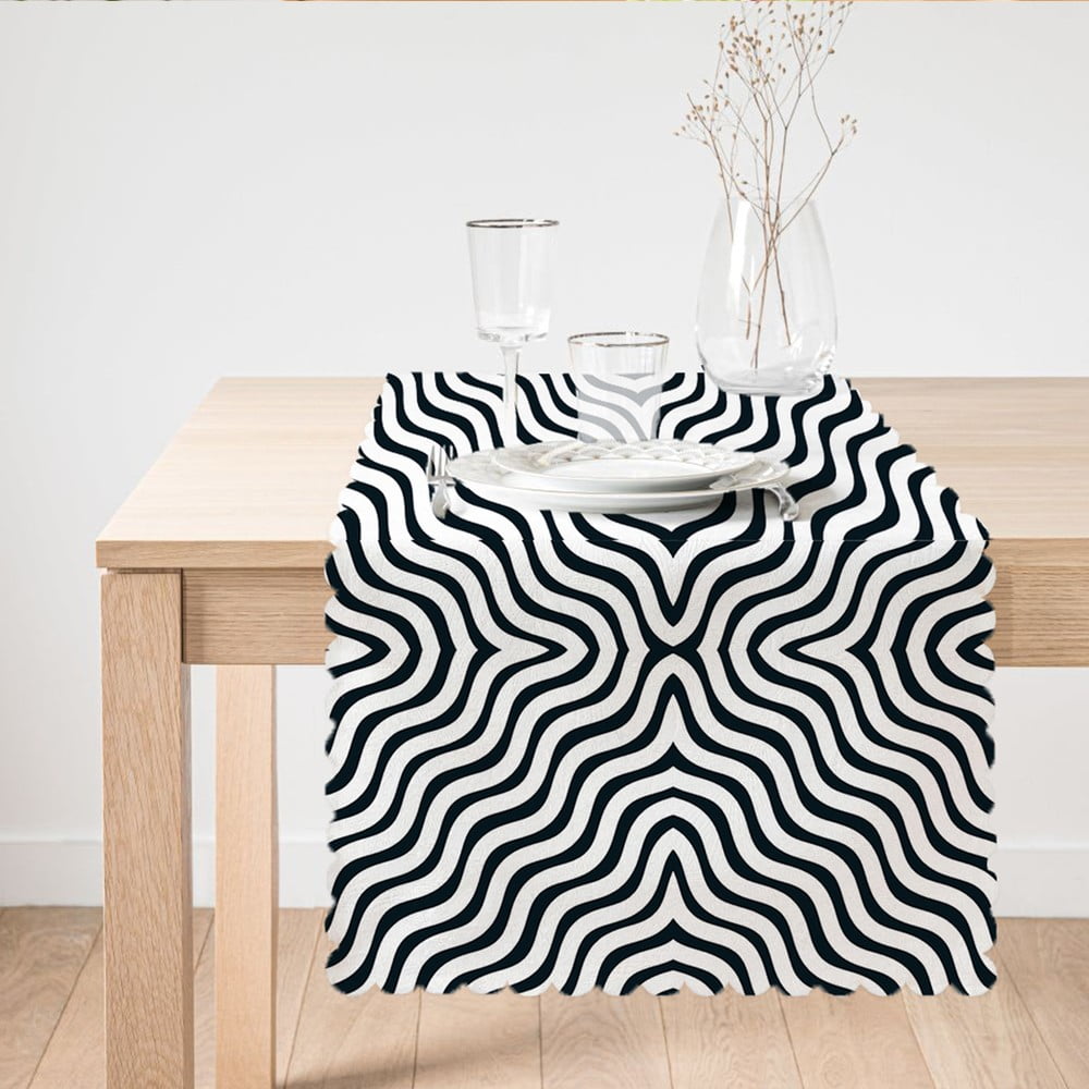 Napron pentru masă Minimalist Cushion Covers Zigzag, 45 x 140 cm bonami.ro