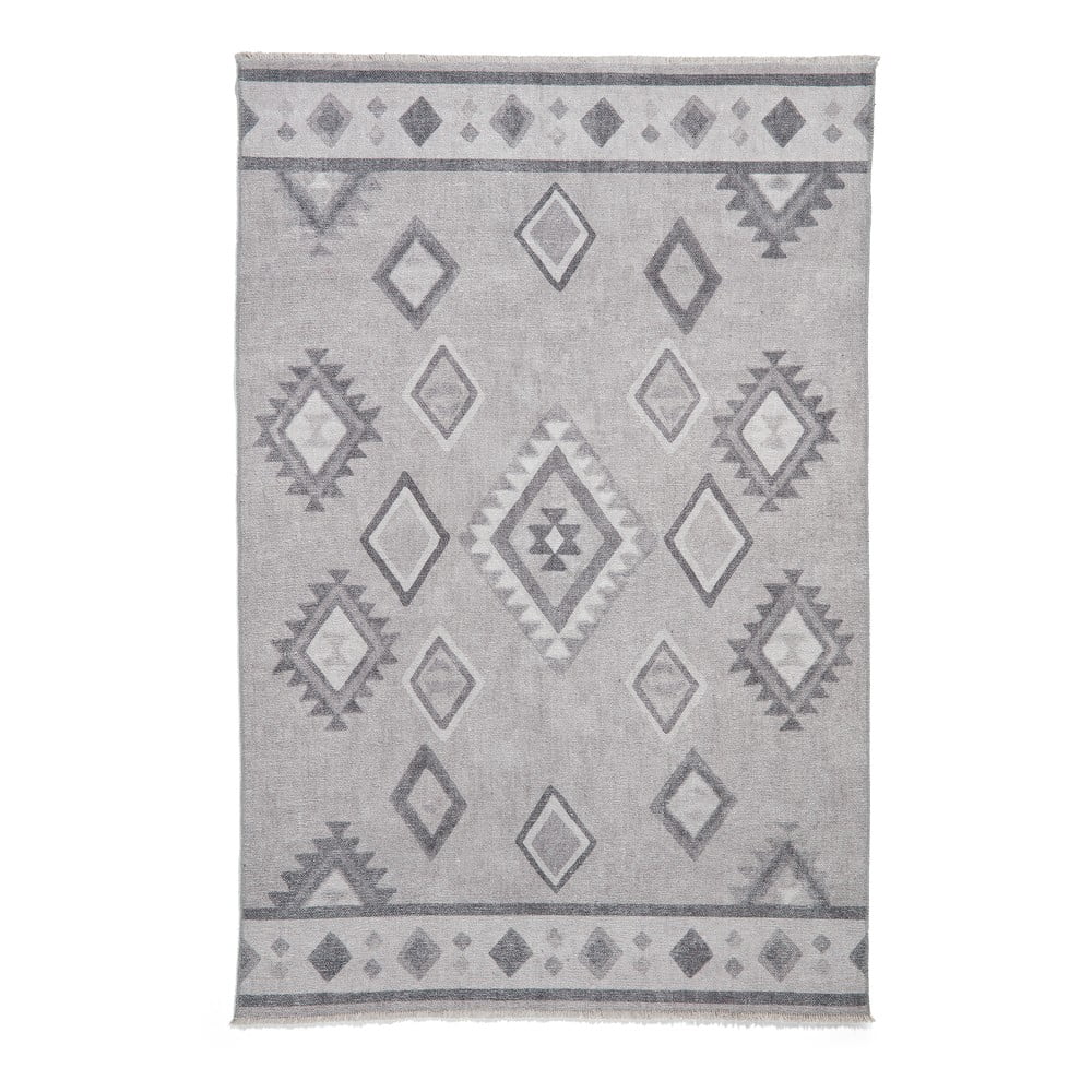 Covor tip traversă gri lavabil din amestec de bumbac 60x170 cm Whisper – Think Rugs