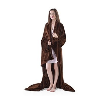 Pătură tv din microfibră decoking lazy, 200 x 170 cm, maro