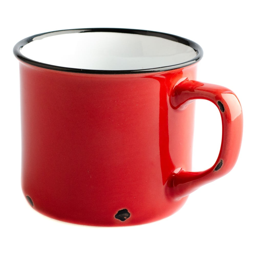 Cană din ceramică Dakls Story Time Over Tea, 230 ml, roșu