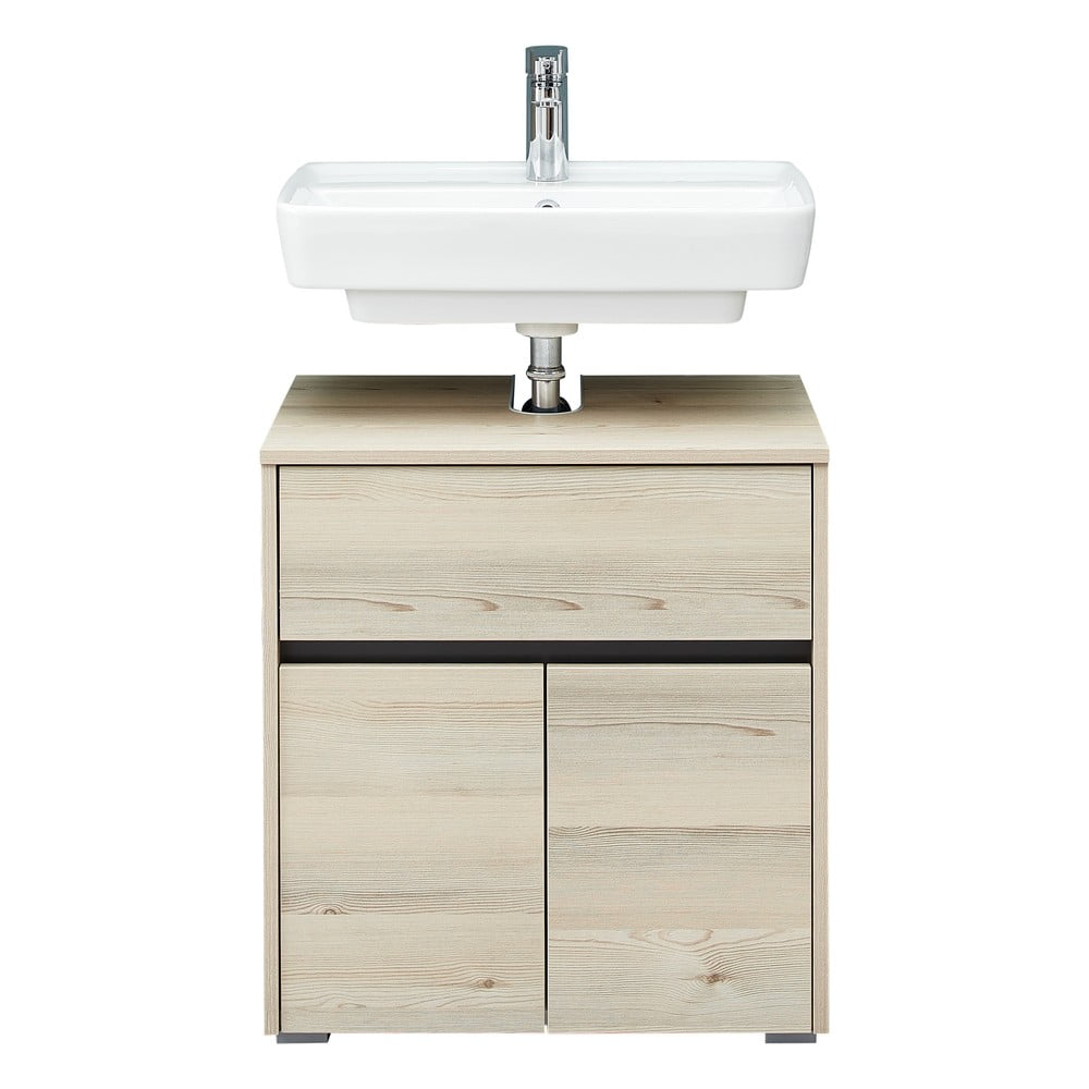 Dulap fără chiuvetă în culoare naturală cu aspect de lemn de pin 64x60 cm Quickset 393 – Pelipal