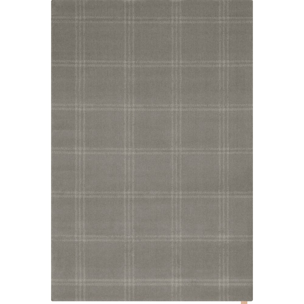 Covor gri deschis din lână 133x190 cm Calisia M Grid Prime – Agnella