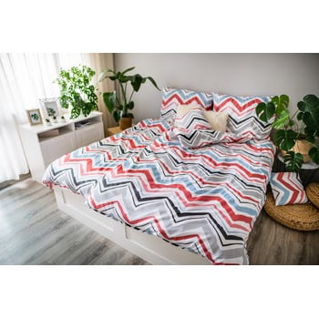 Lenjerie de pat din bumbac satinat cotton house marina, 140 x 200 cm