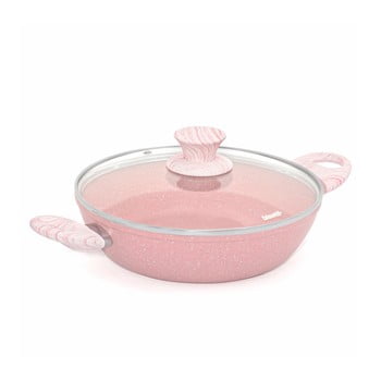 Oală cu capac bisetti stonerose tegame, ø 24 cm, roz