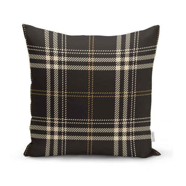 Față de pernă decorativă Minimalist Cushion Covers Flannel, 45 x 45 cm, negru - bej