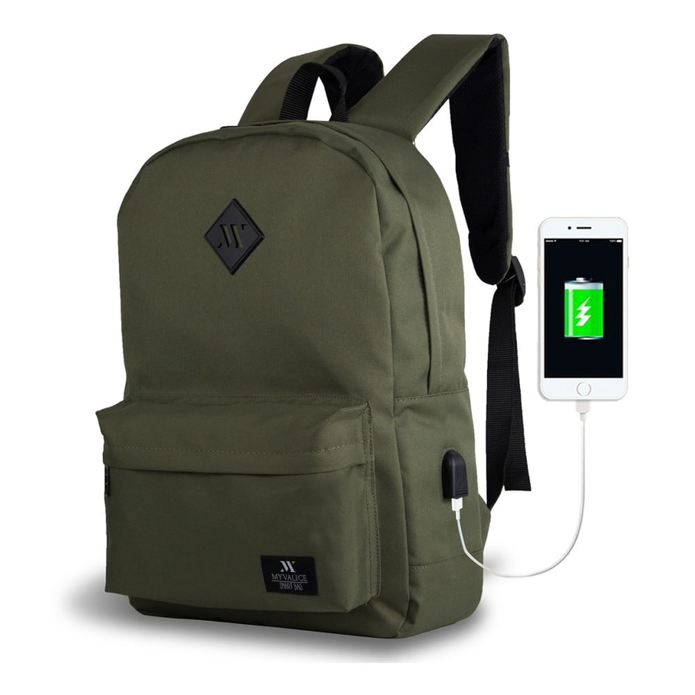 Rucsac cu port USB My Valice SPECTA Smart Bag, verde bonami.ro