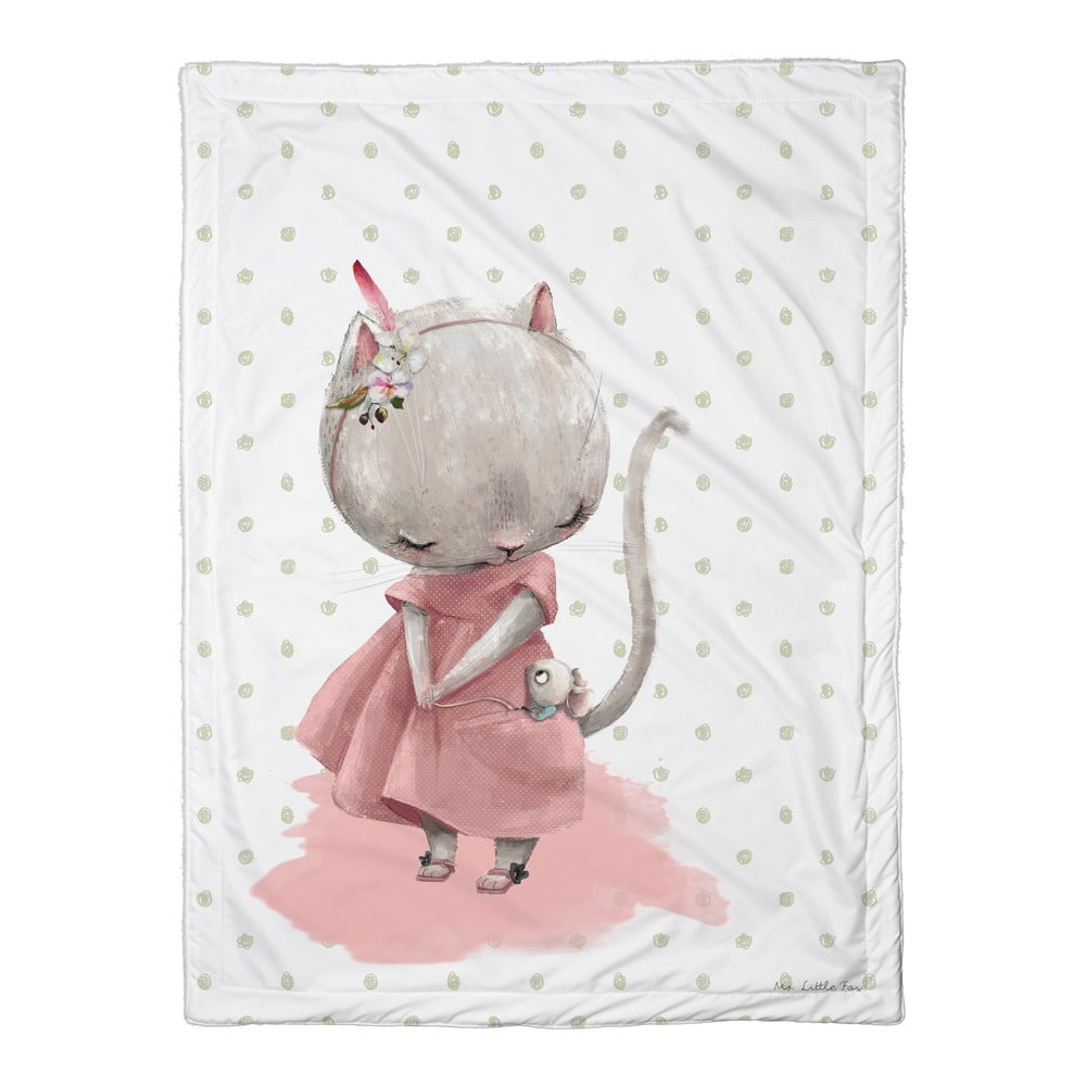 Pătură pentru bebeluș Mr. Little Fox Mouse, 100 x 70 cm bonami.ro