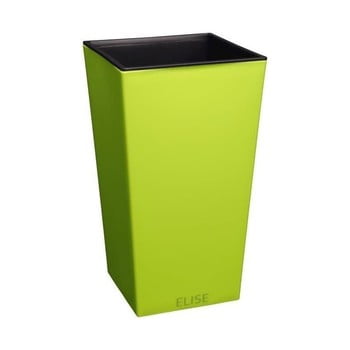 Ghiveci de flori adecvat pentru interior / exterior gardenico elise, înălțime 36 cm, verde mazăre lucios