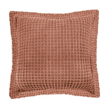 Pernă decorativă din bumbac tiseco home studio waffle, 45 x 45 cm, portocaliu