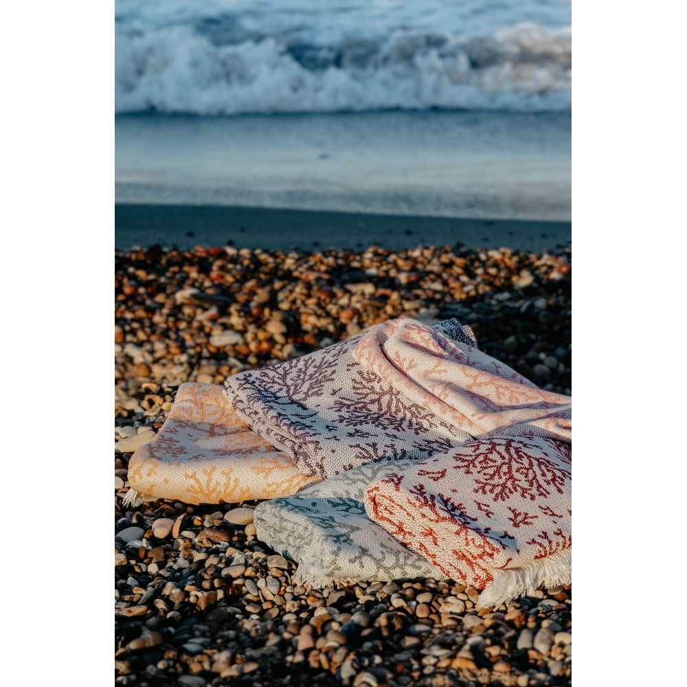 Pled din amestec de bumbac Euromant Summer Coral, 140 x 180 cm, roz „Summer imagine noua somnexpo.ro