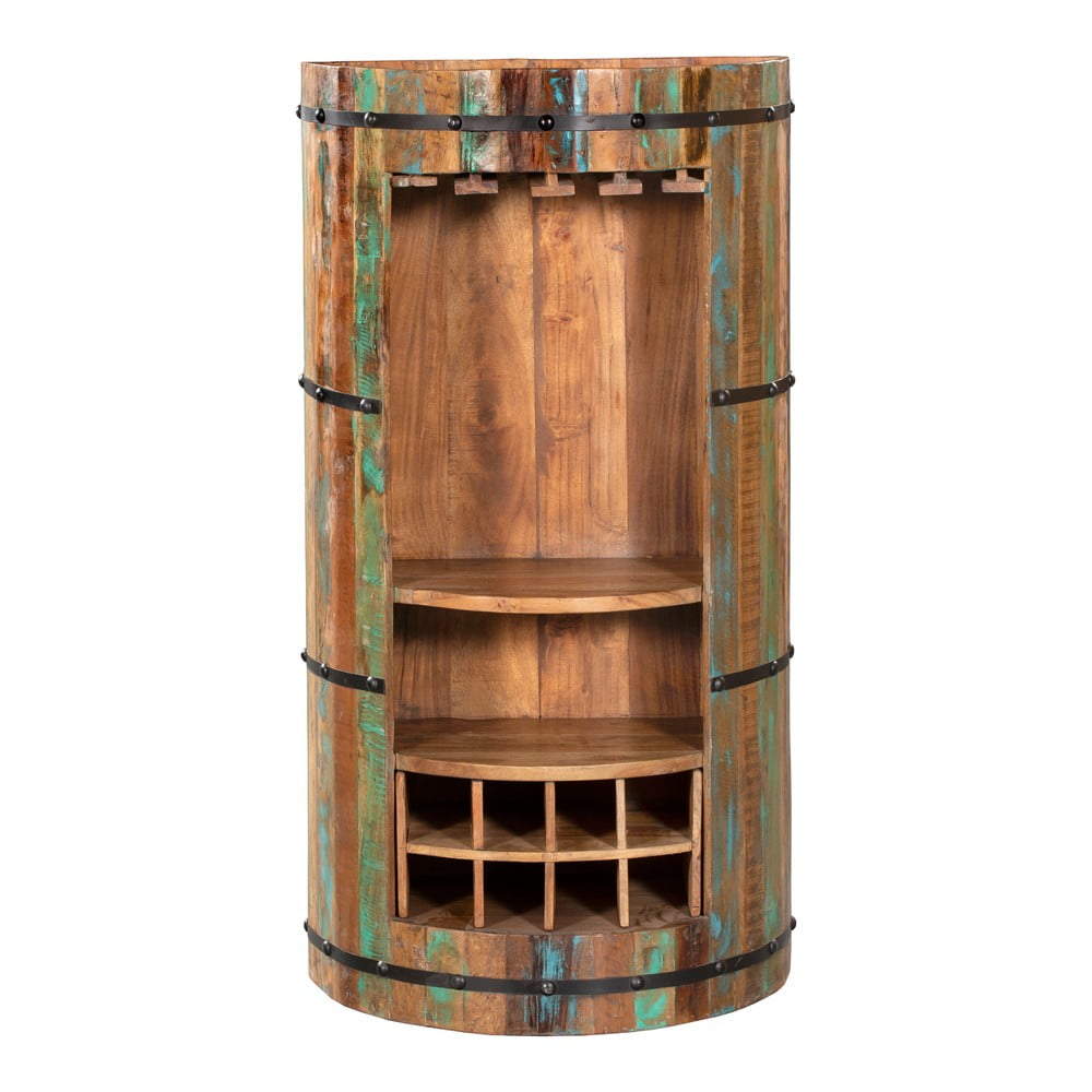 Suport pentru vinuri din lemn reciclat în culoare naturală pentru 8 sticle, 60x115 cm Kaveri - Interia Home & Living