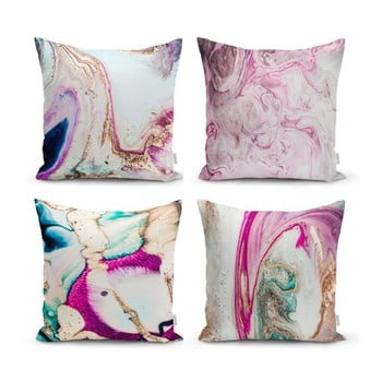 Set 4 fețe de pernă decorative minimalist cushion covers watercolor, 45 x 45 cm