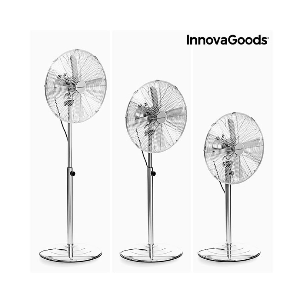 Ventilator reglabil InnovaGoods Retro, argintiu