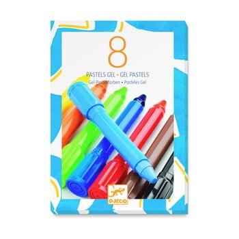 Set 8 creioane cu gel djeco klasik